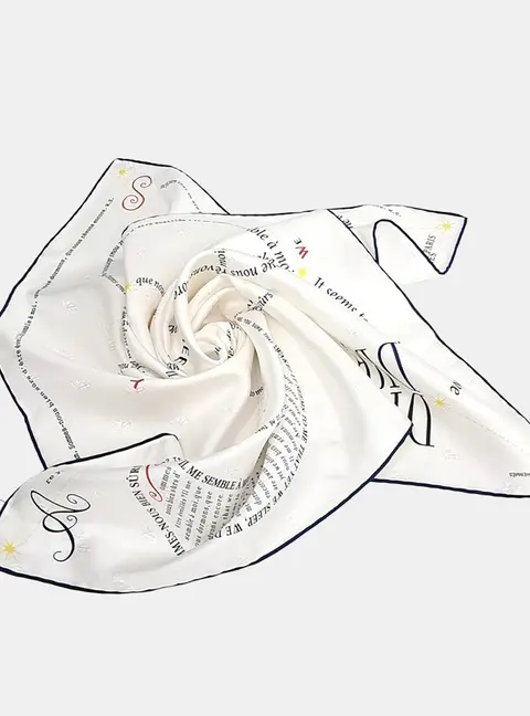 Herm&egrave;s silk white scarf