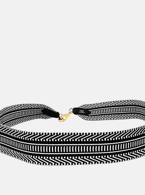 Herm&egrave;s Fabric Black/White Strap (W)