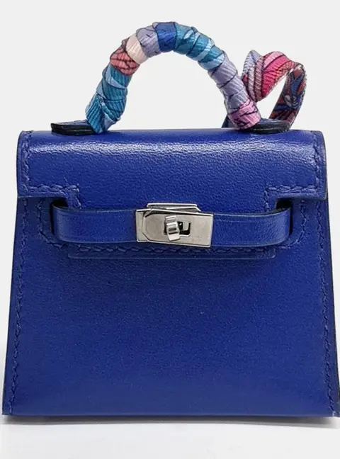 Herm&egrave;s Kelly Twilly Blue/Multicolor Bag Charm (Z)