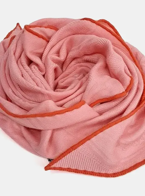 Herm&egrave;s Lozange Pink Cashmere, Silk Scarf
