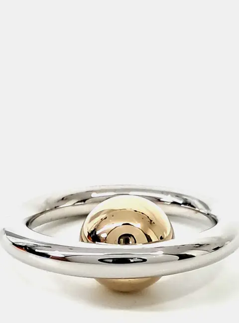 Hermes Gold/Silver Scarf Ring
