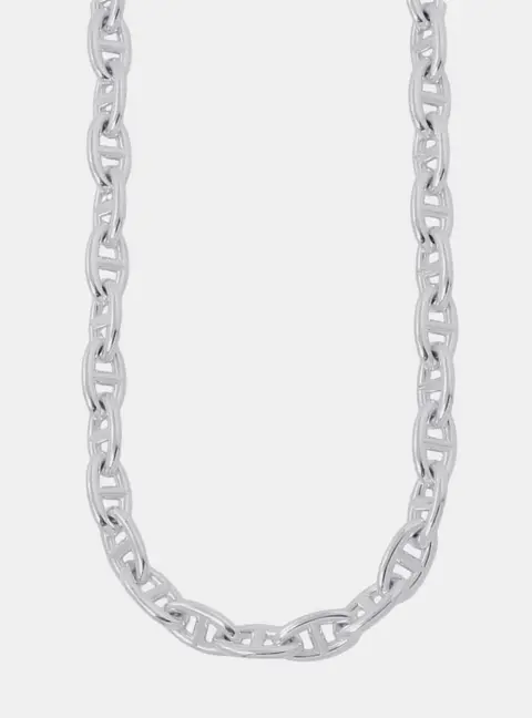 Hermes Chaine D'Ancre Silver 925 Necklace 29 Frames Size GM