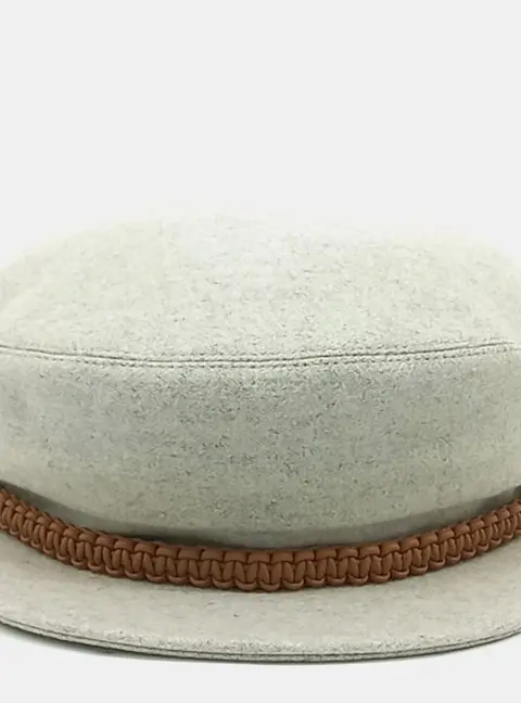Hermes Beige/Brown cashmere Hunting Cap