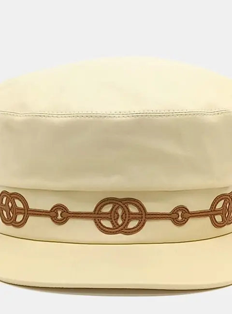 Hermes Beige/Brown Cotton Elastane Hunting Cap