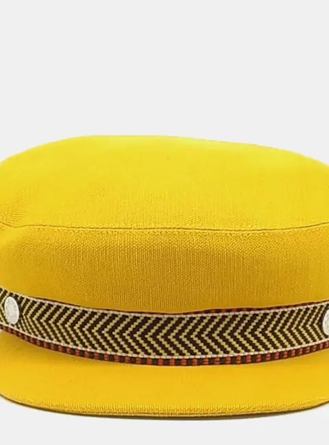 Hermes Yellow/Multicolor Cotton Elastane Hunting Cap