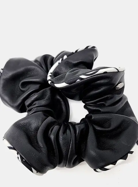 Hermes Black/White Leather Hair Band