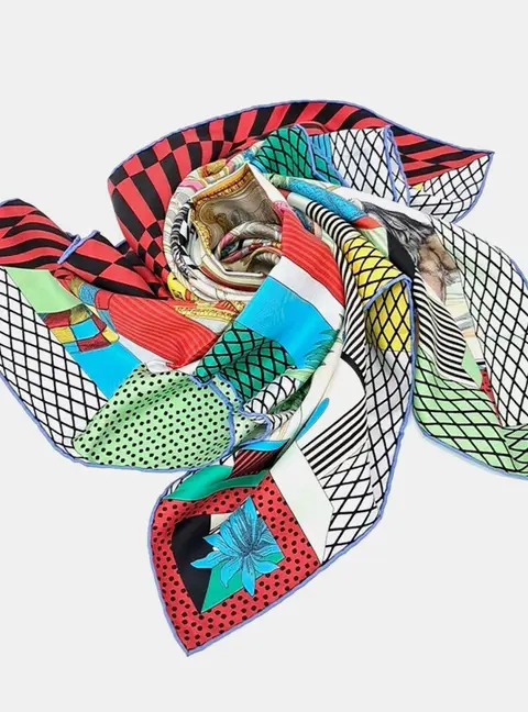 Herm&egrave;s Multicolor silk scarf