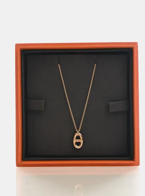 Hermes Farandole 18k Rose Gold Pendant Necklace