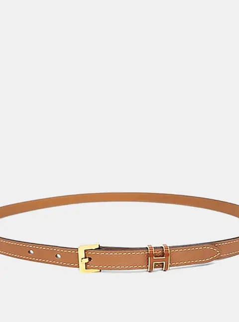 Herm&egrave;s POP H Brown Leather Belt (U)