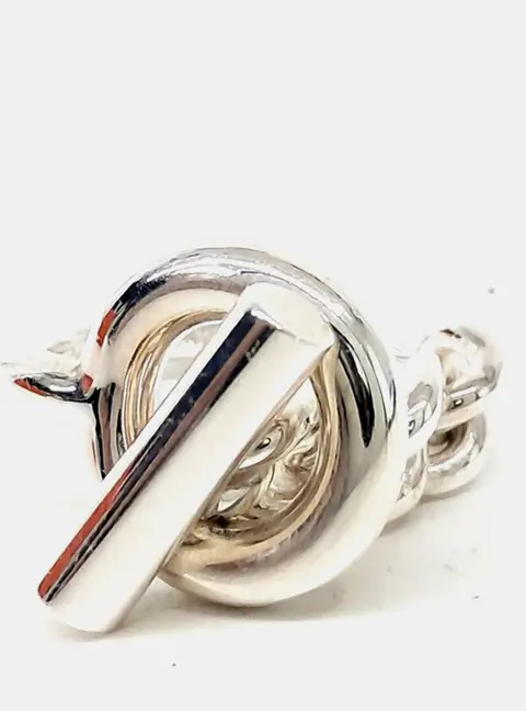 Herm&egrave;s silver Croisette ring