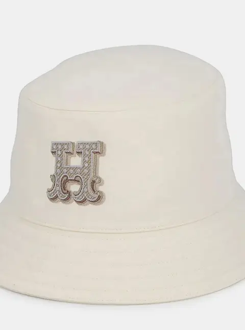 Hermes Harper Bucket Hat Size 57 Blanc Lotus Cotton