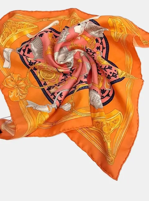 Herm&egrave;s Orange Silk Scarf