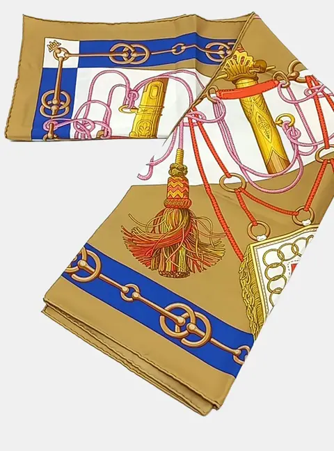Hermes Multicolor Silk Scarf