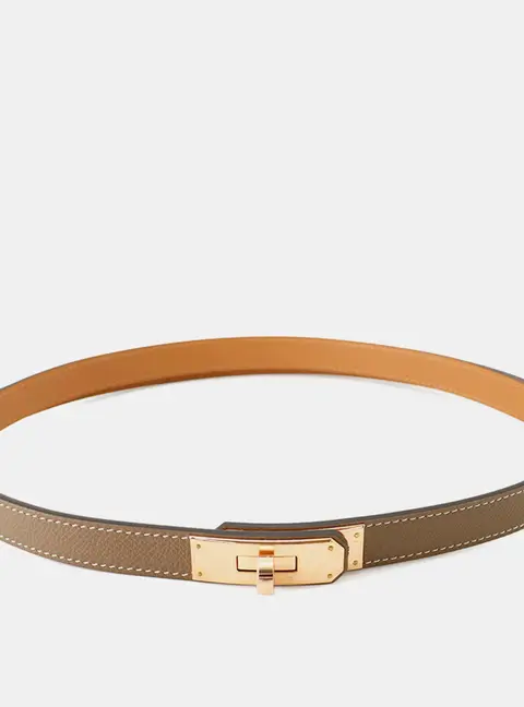Hermes Kelly Belt Etoupe Epsom
