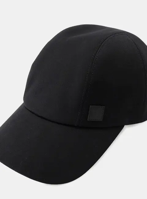Hermes Cap Miles Size 58 Black Cotton