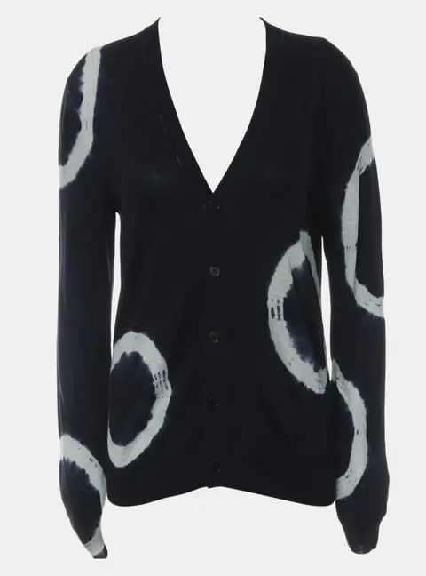 Hermes Multicolor Button Up Silk Cardigan XS