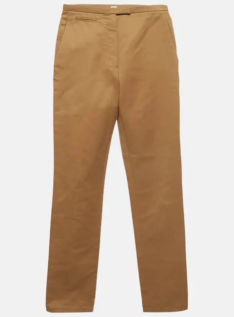 Herm&egrave;s Brown Gabardine Skinny Pants S