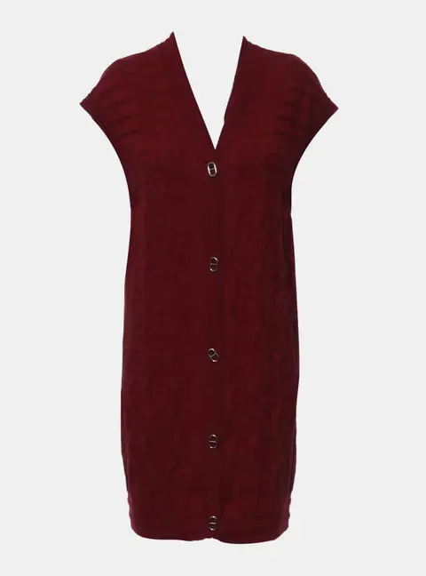 Hermes Sleeveless Button Up Dress With Chaine D' Ancre Buttons