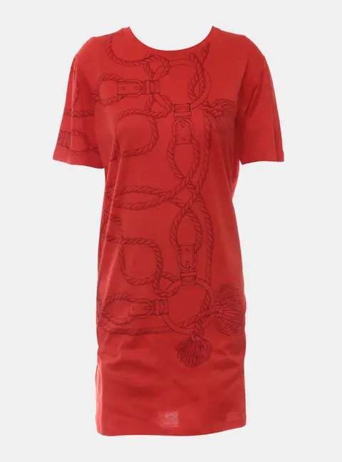 Hermes Printed T-Shirt Dress