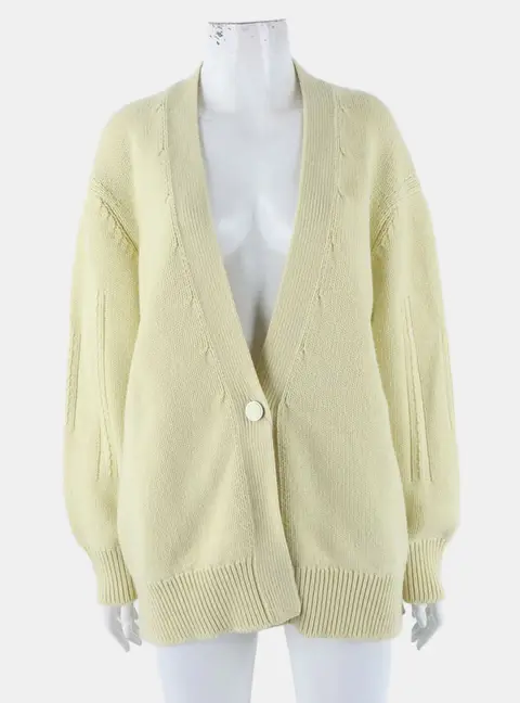 Herm&egrave;s cashmere beige cardigan 40