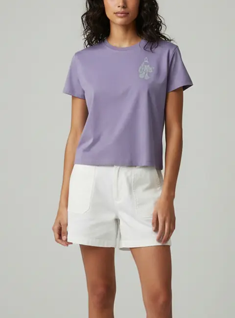 Hermes Purple Printed Short Sleeve T-Shirt L