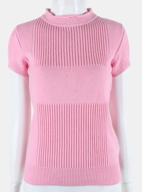 Herm&egrave;s cashmere short-sleeved knit Size S