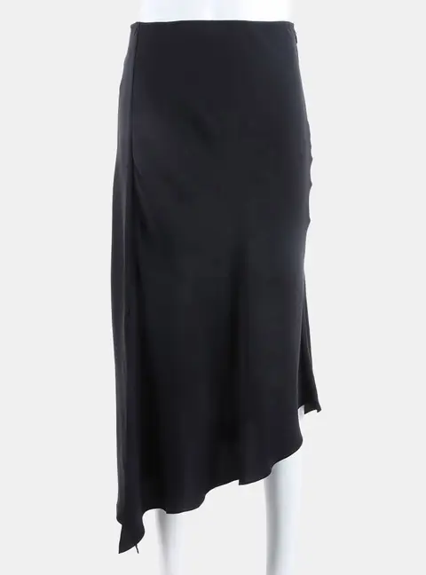 Herm&egrave;s Black Silk Skirt Size M