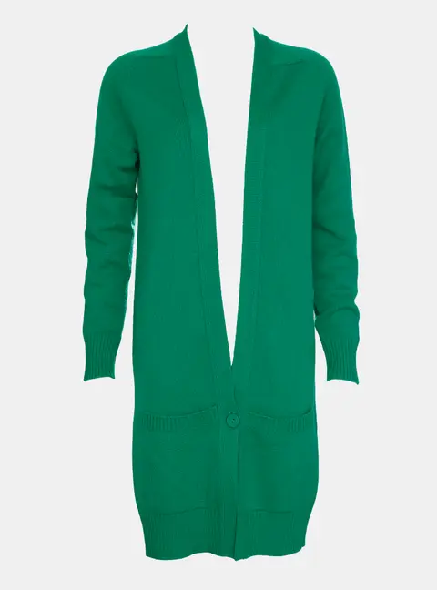 Hermes Long Cashmere cardigan coat FR 34