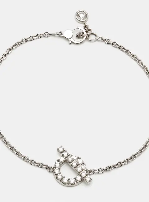 Hermes Finesse Diamonds 18k White Gold Bracelet