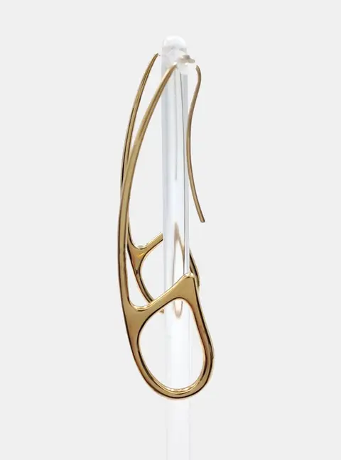 Herm&egrave;s Chandal 18k Rose Gold Punk Earrings