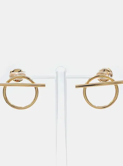 Hermes Echapp&eacute; 18k Rose Gold Earrings