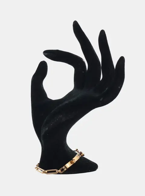 Hermes Kelly Chaine 18k Yellow Gold Diamond Bracelet
