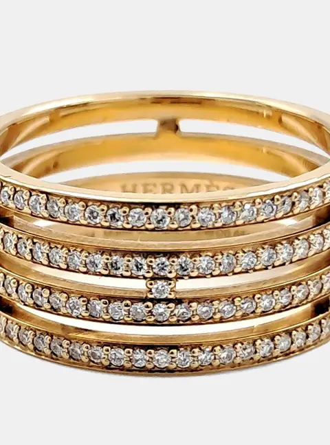 Herm&egrave;s Diamond Aryan Ring EU 53