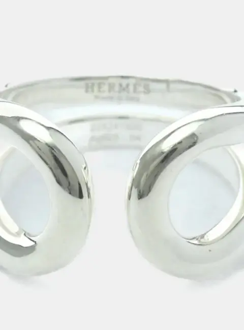Hermes Lima Ring Silver 925 Fashion No Stone Band Ring Silver Size 54
