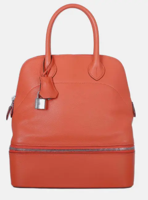 Hermes Bolide Secret 27 Capucine Evercolor Leather Top Handle Bag