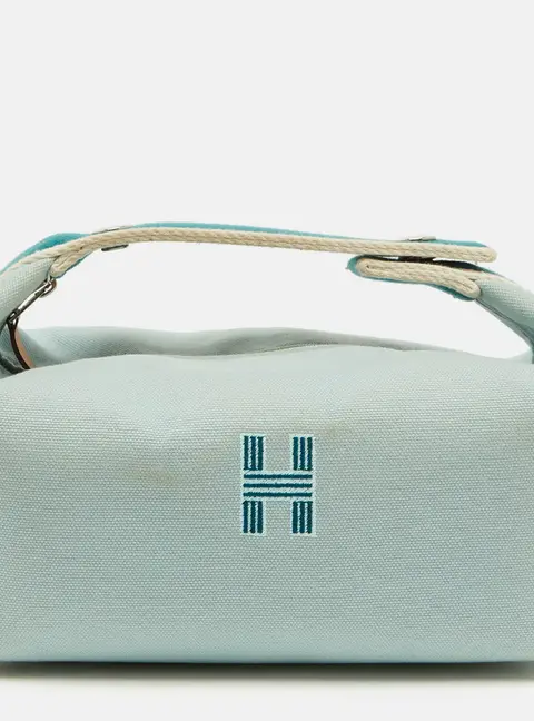 Hermes Eucalyptus Toile H Canvas Small Bride-a-Brac Case