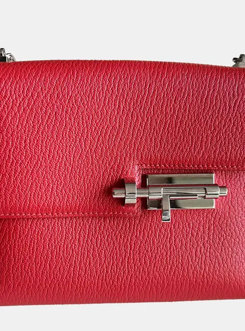 Hermes Verrou Tomato Red Leather Shoulder Bag