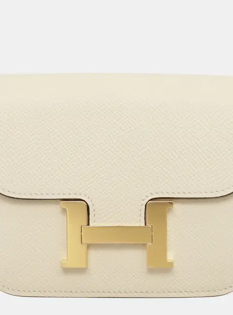 Hermes Constance Slim Nata Epsom Calfskin Leather Wallet Bag