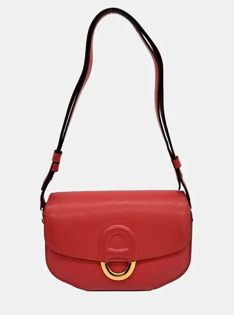 Hermes Cherche Midi Mini Red Leather Shoulder Bag