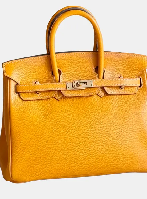 Hermes Birkin 30 Yellow Epsom Leather Top Handle Bag
