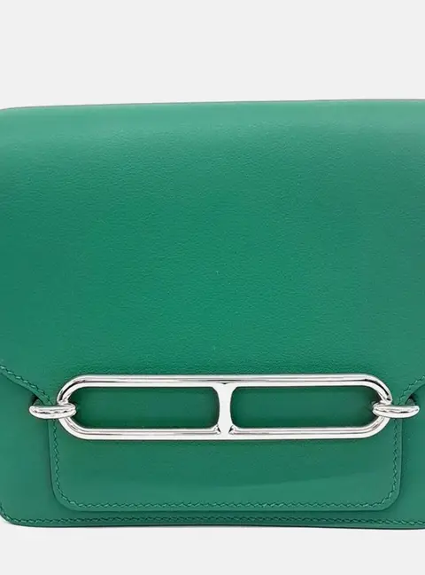 Hermes Rulis 18 Green Evercolor Leather Shoulder Bag