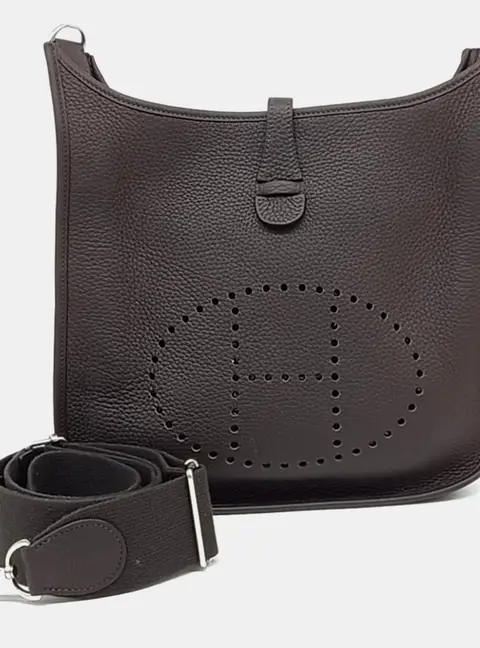 Hermes Evelyne 29 Brown Clemence Leather Crossbody Bag