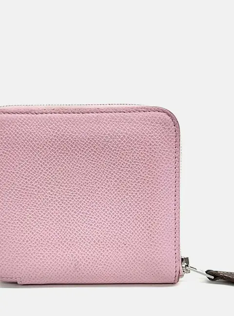 Hermes Silky Half Pink Epsom Leather Wallet