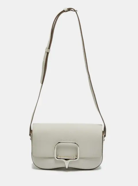 Herm&egrave;s Della Cavalleria Elan Gris Pale Epsom Leather Shoulder Bag