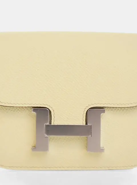 Hermes Jaune Poussin Constance Slim Wallet
