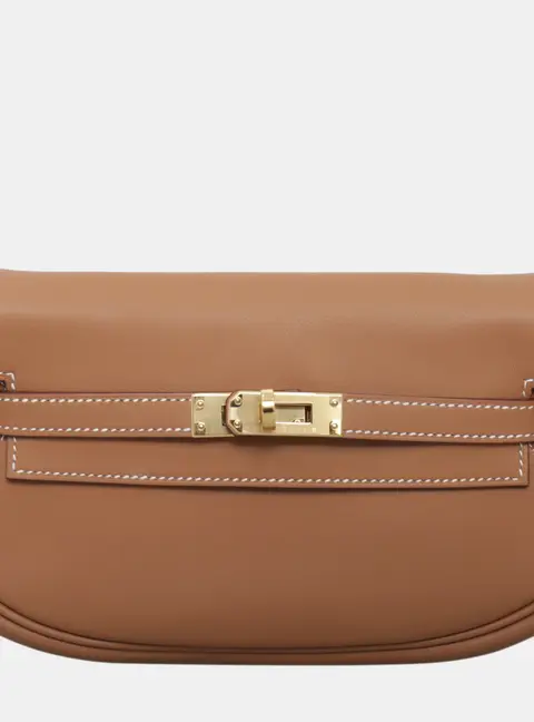 Hermes Kelly Moove Gold Calf Crossbody Bag
