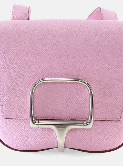 Hermes Della Cavalleria Mini Pink Epsom Calfskin Leather Mini Bag