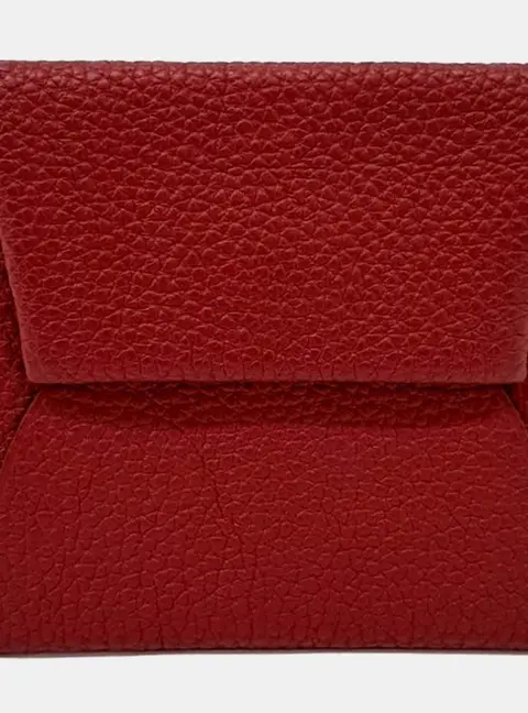 Hermes Bastia Red Epsom Leather Coin Purse Bag
