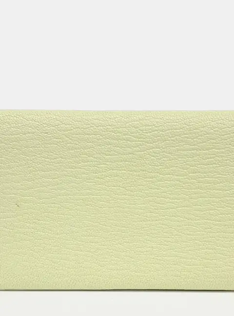 Hermes Calvi Jaune Bourgeon Epsom Leather Card Holder
