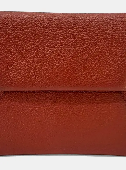 Hermes Bastia Red Leather Coin Purse